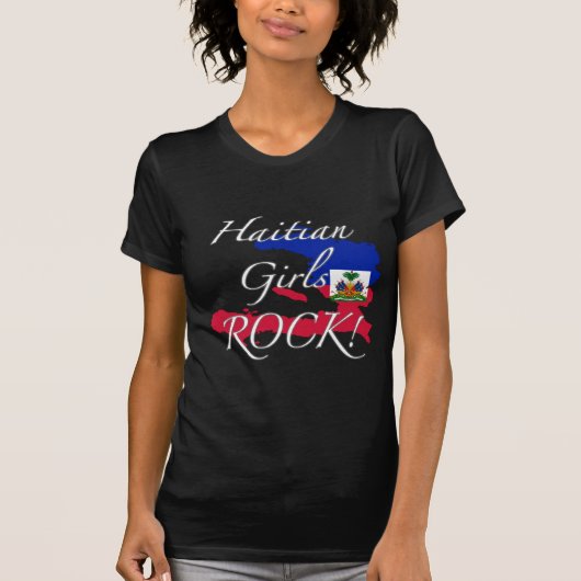 T-shirt Roche haïtienne de filles ! (Devant)