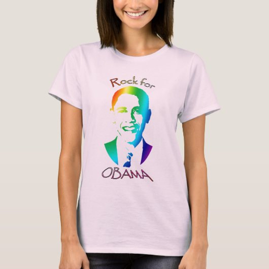 T-shirt Roche pour Obama (Devant)