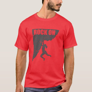 T-shirt Roche sur le garçon de sport d'escalade de hobby d