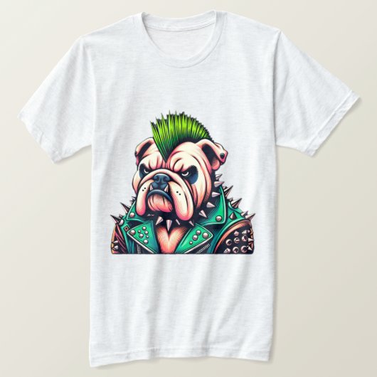 T-SHIRT ROCHER 15 DE BULLDOG-PUNK (Design devant)
