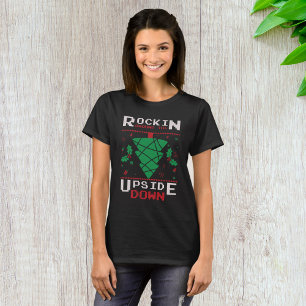 T-shirt Rocher Autour De L'Inverse Vers Le Bas