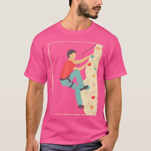 T-shirt Rocher d'alpiniste de montagne de Boulderer (Devant)