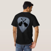 T-shirt Rocher de Guitares noires cool (Dos entier)