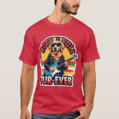T-shirt Rocher et rouler fourrure jamais Golden Retriever  (Devant)