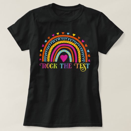 T-shirt rocher le jour de l'examen enseignant jour de test (Design devant)
