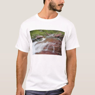 T-shirt Rocher rouge dans Baring Creek dans Glacier Nation