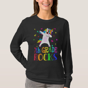 T-shirt Rochers de 7e année Unicorn Dab Retour à l'école e