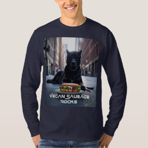 T-SHIRT ROCHERS DE SAUCISSE VÉGANE - AMUSANT
