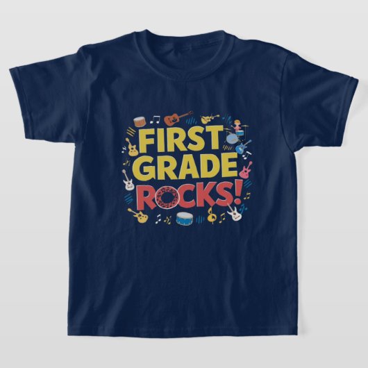 T-shirt rochers d'école primaire (Poser)