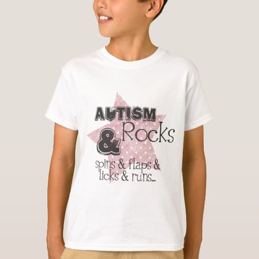 T-shirt roches d'autisme (Devant)