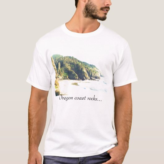 T-shirt Roches de côte de l'Orégon… (Devant)