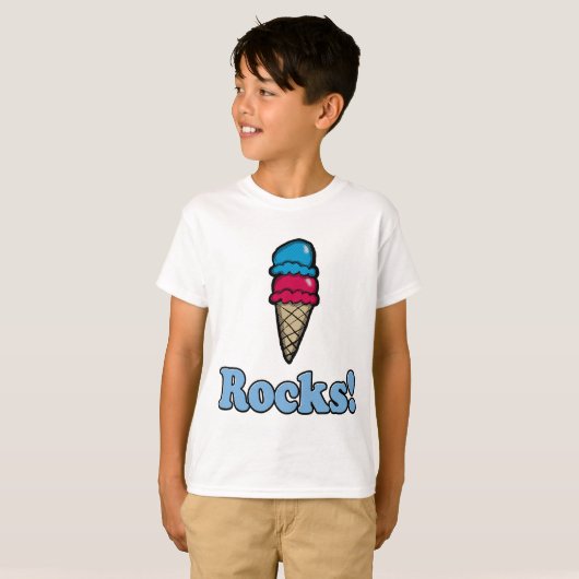 T-shirt Roches de crème glacée (Devant entier)