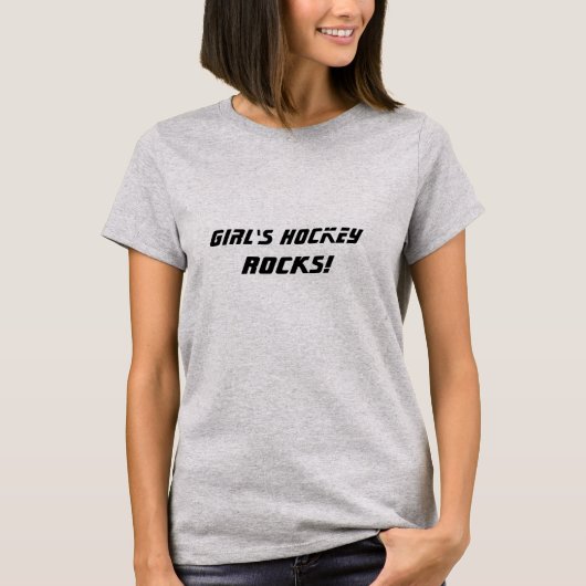 T-shirt ROCHES de l'hockey de la fille ! (Devant)
