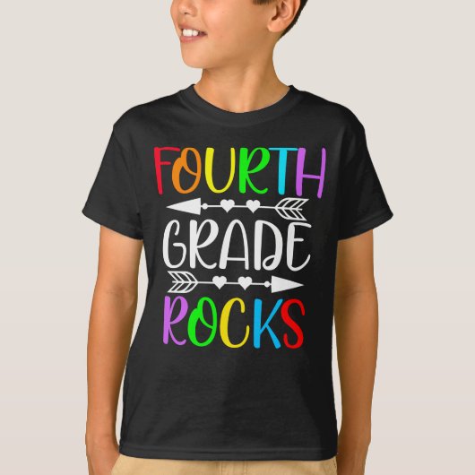 T-shirt roches de quatrième grade (Devant)