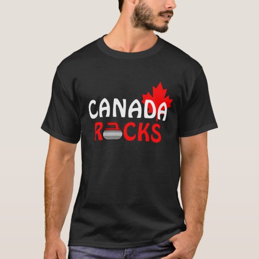 T-shirt Roches du Canada - se courbant (Devant)