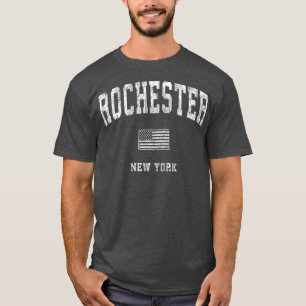 T-shirt Rochester New York NY Drapeau Vintage américain T