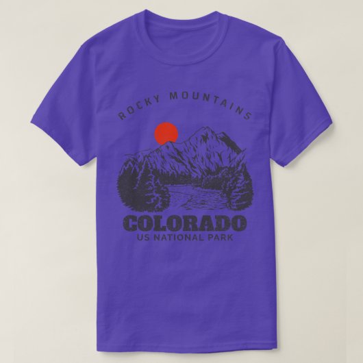 T-shirt Rocheuses US National Park Colorado (Design devant)