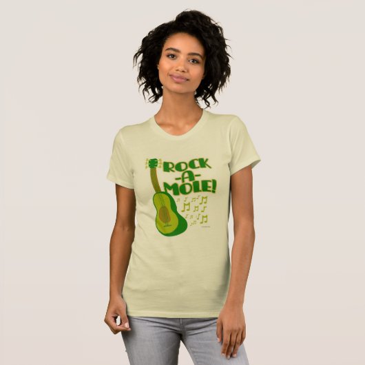 T-shirt Rock A Mole Drôle Avocado Dessin Slogan Art (Devant entier)