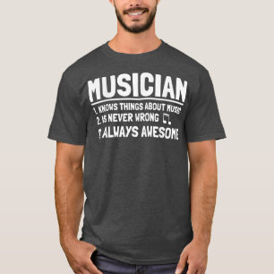T-shirt Rock And Jazz Band Musique Lover Musicien