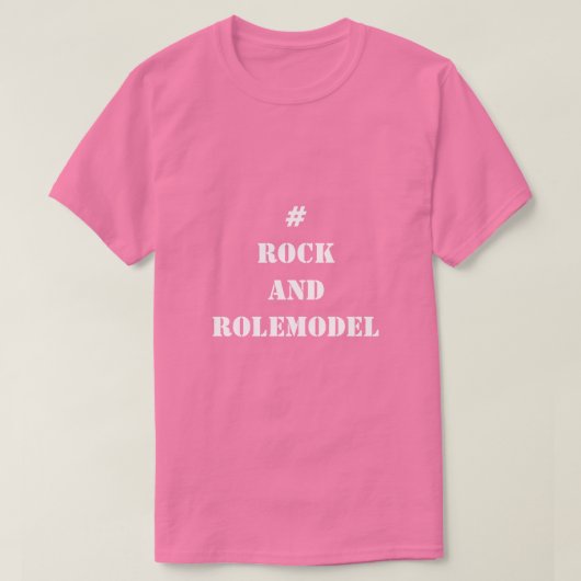 T-shirt # Rock and Rolemodel - White Editable. (Design devant)