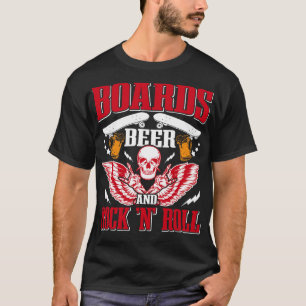 T-shirt Rock And Roll Beer Concert Skateboard Skateboar