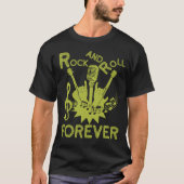 T-shirt Rock and Roll Forever, Funny 80s Rock (Devant)