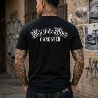 T-shirt Rock and Roll Gangster coup de dos