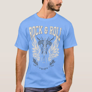 T-shirt Rock and Roll Lover Gifts Cool Electric Guitar Con