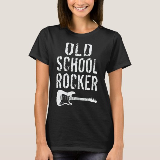 T-shirt Rock and Roll Old School Rocker (Devant)