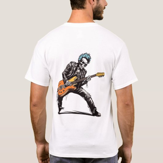 T-shirt Rock and Roll Skeletons Anniversaire (Dos)