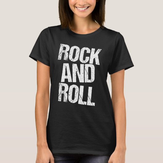 T-Shirt Rock and Roll Typographie Gras (Devant)