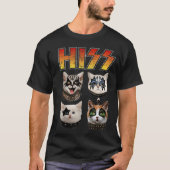 T-shirt Rock Band Cats Meowtal Legends Design (Devant)