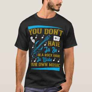 T-shirt Rock Band Music Guitare électrique