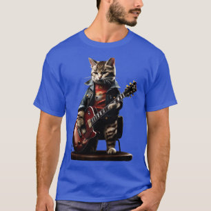 T-shirt Rock Chat Jouer Guitare Funny Guitare Chat (19)