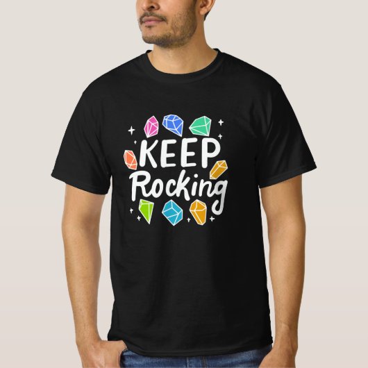 T-shirt Rock Collector - Keep Rocking (Devant)