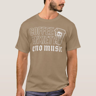 T-shirt Rock Emo Café Anxiété Musique Emo y2k Années 2000