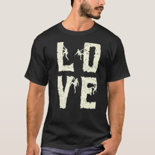 T-shirt Rock Escalade Alpiniste Bouldering Love