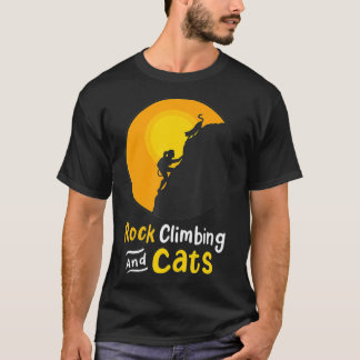 T-shirt Rock Escalade Cat Climber Bouldering Cadeau