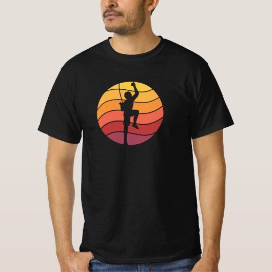 T-shirt Rock Escalade Climber Retro (Devant)