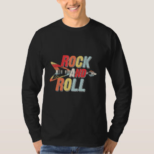 T-shirt Rock Et Roll Vintage Concert Band Retro Rock Musi