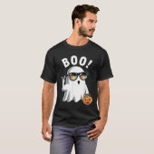 T-shirt Rock Ghost Retro Halloween Citrouille Funny Boo (Devant entier)