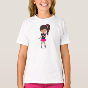 T-shirt Rock Girl, Latina Girl, Microphone, Singer de band