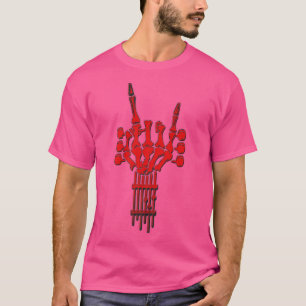 T-shirt Rock Guitare Cou Squelette Groupe de Concerts Homm