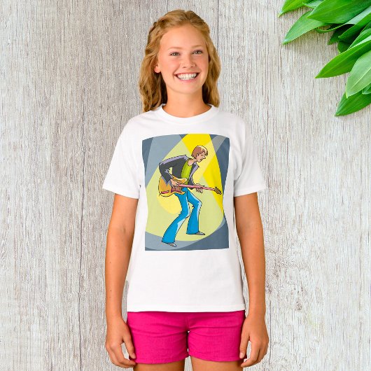 T-shirt Rock Guitarist 70s Style Musician
