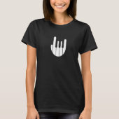 T-shirt Rock Hand Piano Keyboard - Funny Cool Pianist Keyb (Devant)