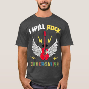 T-shirt Rock Kindergarten Cool Funny Guitare Premier Jour 