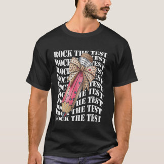 T-shirt Rock Le Jour De Test Retro Crayon Motivationnel En