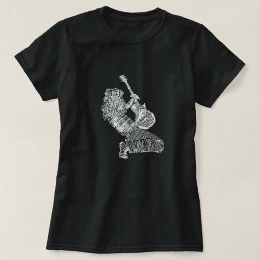 T-shirt Rock Music Guitar Player (Design devant)