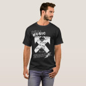 T-shirt Rock Music | Noir et blanc (Devant entier)