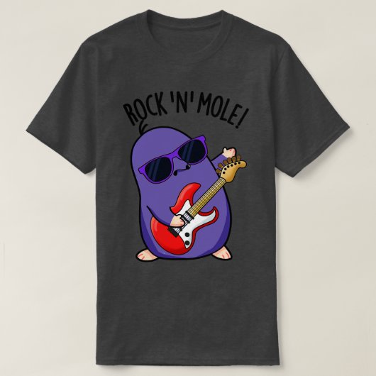 T-shirt Rock N Mole Funny Animal Pun 1 (Design devant)
